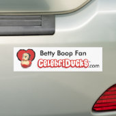 Betty Boop Rubber Duck Bumber Sticker (Op auto)