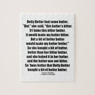 Betty Botter Better Butter (Tongue Twister) Legpuzzel