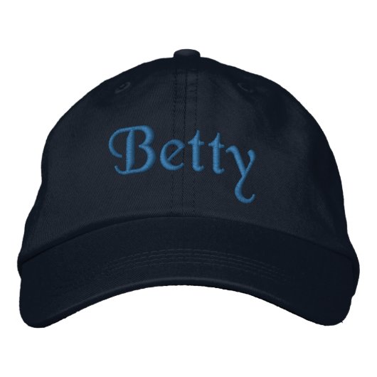 Betty Personalized Embroided Baseball Pet Blue (Voorkant)