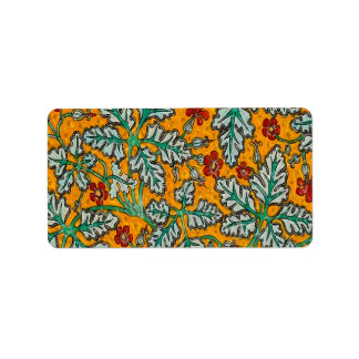 Betty's gele bloemen etiket