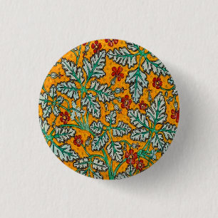 Betty's gele bloemen ronde button 3,2 cm