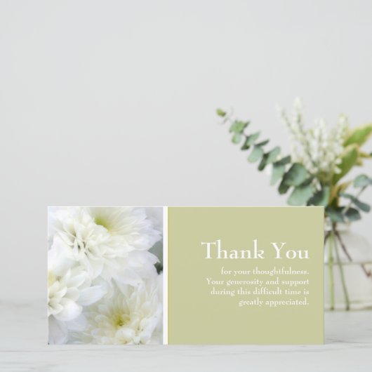 Betuiging van medeleven dank je bedankkaart (Staand voorkant)
