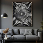 Between Lines and Dimensions Canvas Afdruk