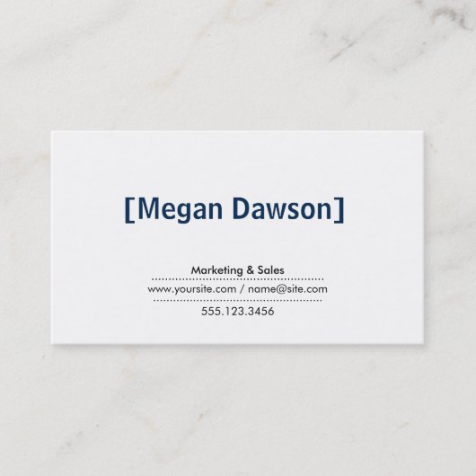 Beugels (diepblauw) visitekaartje (Voorkant)