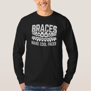 Beugels Tandheelkundige Orthodontische Kleuren Tan T-shirt