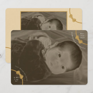 Beugen Geboorteaankondiging met relevante details Kaart