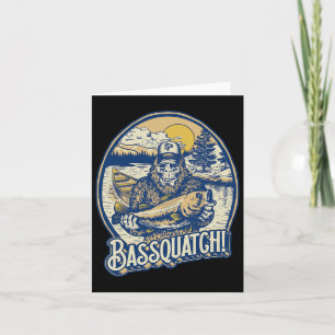 Beuk! Visser Sasquatch Grappig Bigfoot Fishi Kaart