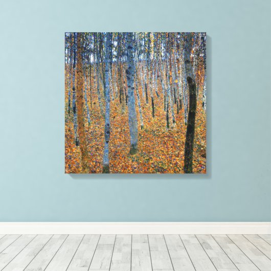 Beukenbos I | Gustav Klimt | Canvas Afdruk (Insitu (Houten vloer))