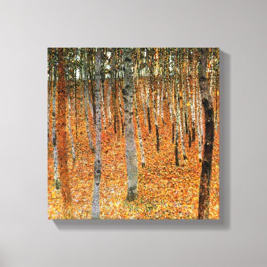 Beukenbos van Gustav Klimt Fine Art Canvas Print (Voorkant)