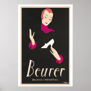 Beurer Schoenen Retro Schoen Vintage Reclame Poster