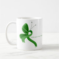 Beurre à ruban de sensibilisation verte à café Mug