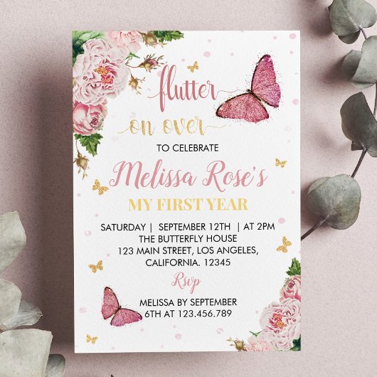 Beurre Anniversaire Invitation Whimsical