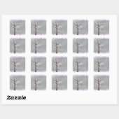 Beurre Arbre Lavande & Sticker Baby shower gris (Feuille)
