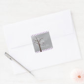 Beurre Arbre Lavande & Sticker Baby shower gris (Enveloppe)