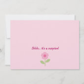 Beurre Bella et fleurs Baby shower Invitation (Dos)