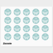 Beurre blanc autocollant personnalisable Monogramm (Feuille)