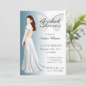 Beurre blanc Élégant Invitations de douche nuptial (Debout devant)