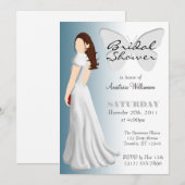 Beurre blanc Élégant Invitations de douche nuptial (Devant / Derrière)