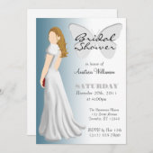 Beurre blanc Élégant Invitations de douche nuptial (Devant / Derrière)