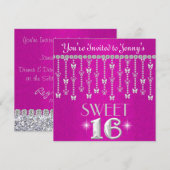 Beurre BLEING SWEET 16 CHAUD Invitation (Devant / Derrière)