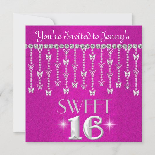 Beurre BLEING SWEET 16 CHAUD Invitation (Devant)