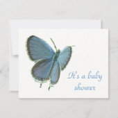 Beurre bleu à queue orientale Invitation bébé (Devant)