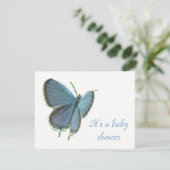 Beurre bleu à queue orientale Invitation bébé (Debout devant)