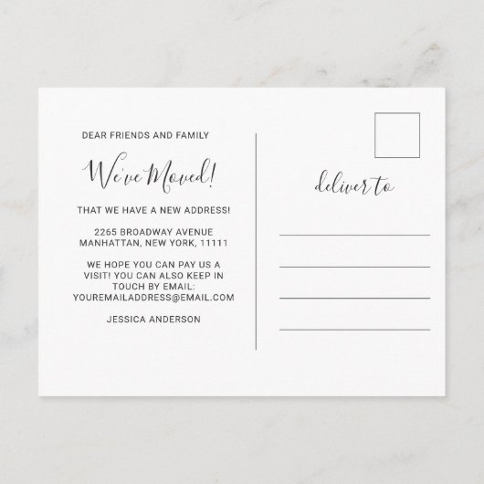 Beurre Bleu mignon Fleur Faire-part de déplacement (Dos)