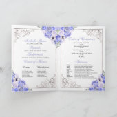 Beurre bleu Tiara Quinceanera Programme (Intérieur)