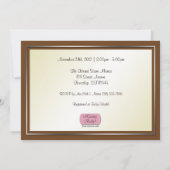 Beurre Brown et jaune Invitations de douche pour b (Dos)