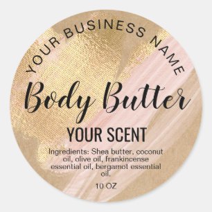 beurre corps or blush rose classique rond sticker