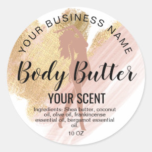 beurre corps or blush rose classique rond sticker