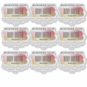 Beurre Corps Transparent Étiquettes Rose Et Or (Devant)