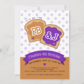 Beurre d'arachide et gelée Invitation de fête d'an (Devant)