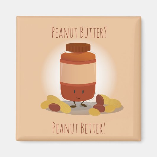 Beurre d'arachide mignonne | Magnet (Devant)