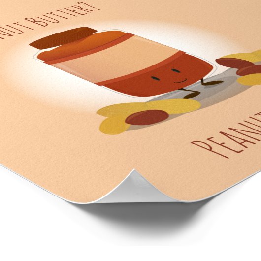 Beurre d'arachide mignonne | Poster (Coin)