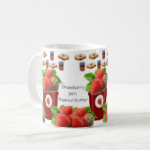 Beurre d'arachide Mug de confiture de fraise (Devant gauche)