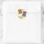 Beurre d'arachide personnalisé et sticker à la gel (Sac)