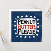 Beurre d'arachide S'il vous plaît Carte de voeux (Devant/Arrière en situation)
