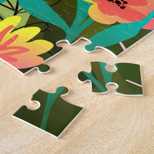 Beurre de chat mignon Fleurs Puzzle (Côté)