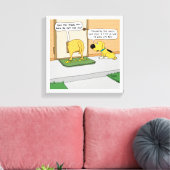 Beurre de chien amusant en toile enrobée de porte  (Insitu(Salon))