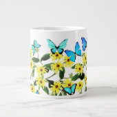 Beurre de Morpho Bleu Fleurs de Confleur Mug (Devant)