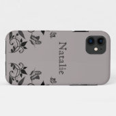 Beurre d'ébène Floral BT iPhone 5 Coque (Dos (Horizontal))