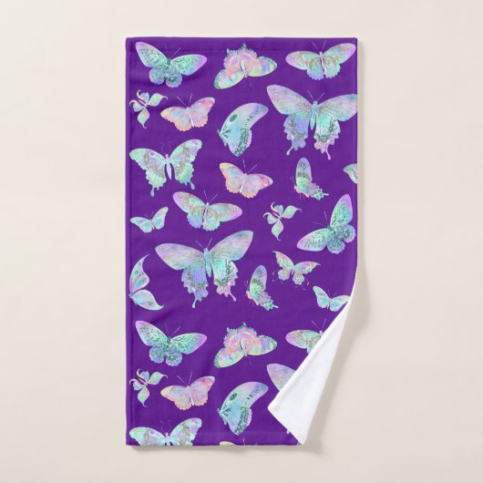 Beurre d'Iridescente sur violet (Serviette à main)