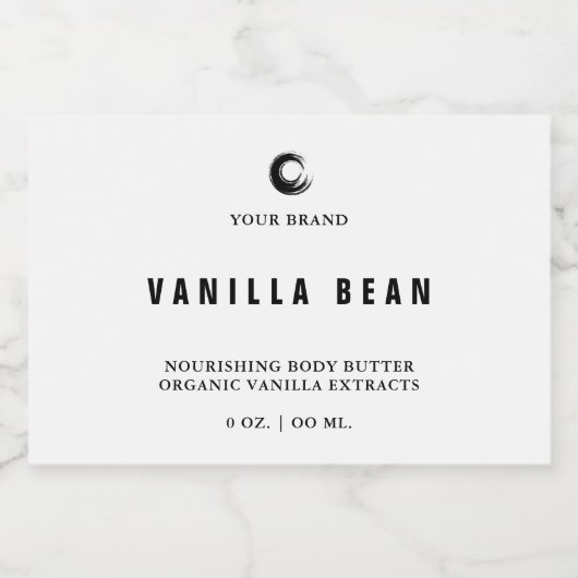 Beurre du corps grand Étiquette de pot (Étiquettes simples)