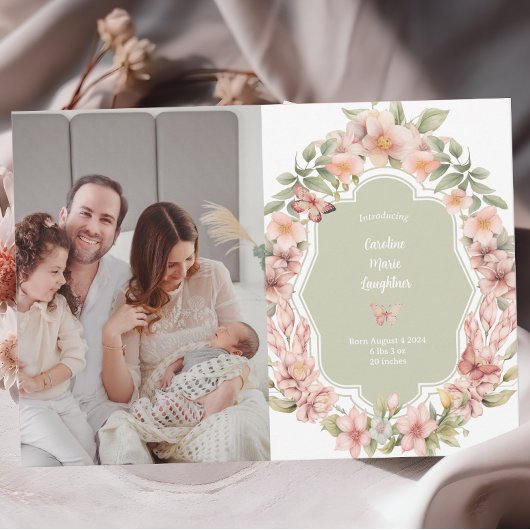 Beurre enchanté Jardin Faire-part bébé