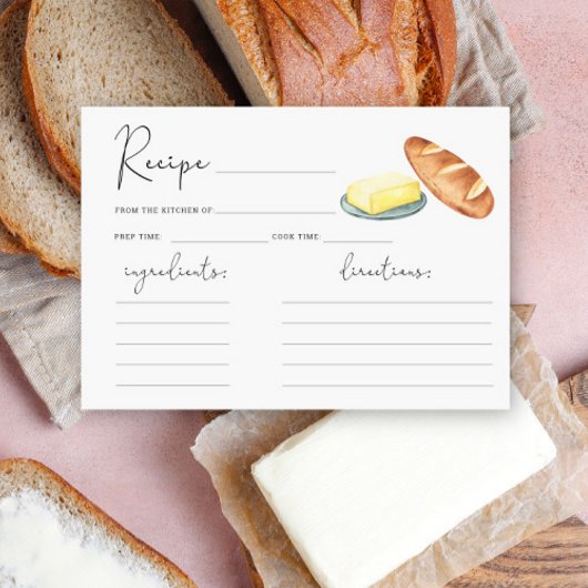 Beurre ensemble douche nuptiale - Carte de recette