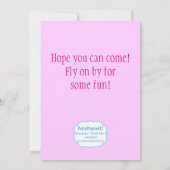 Beurre et fleurs Invitation à la fête d'anniversai (Dos)