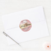 Beurre Étiquette rose avec encre or (Enveloppe)