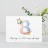 Beurre floral mou Huitième Merci d'anniversaire (Debout devant)